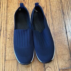 Womans Navy Slip-On Shoes